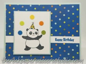 Stampin Up Party Pandas Birthday Card