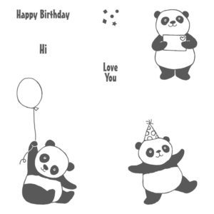 Party Pandas Valentine Card